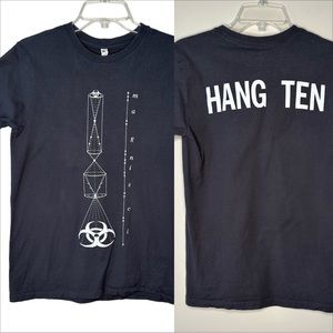 Womens Grey White Graphic Tee Small